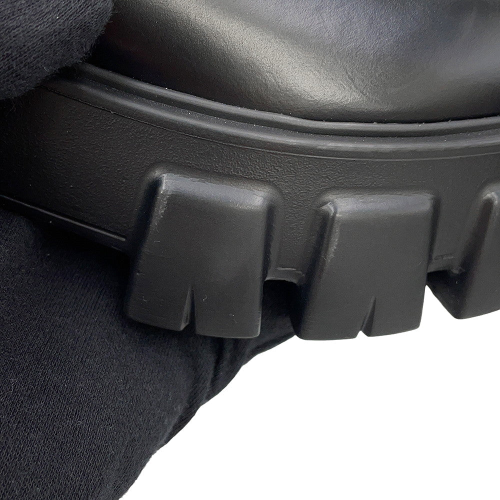 PRADA Monolith Side Gore Boots Black1T725L Leather Rubber Size 35H