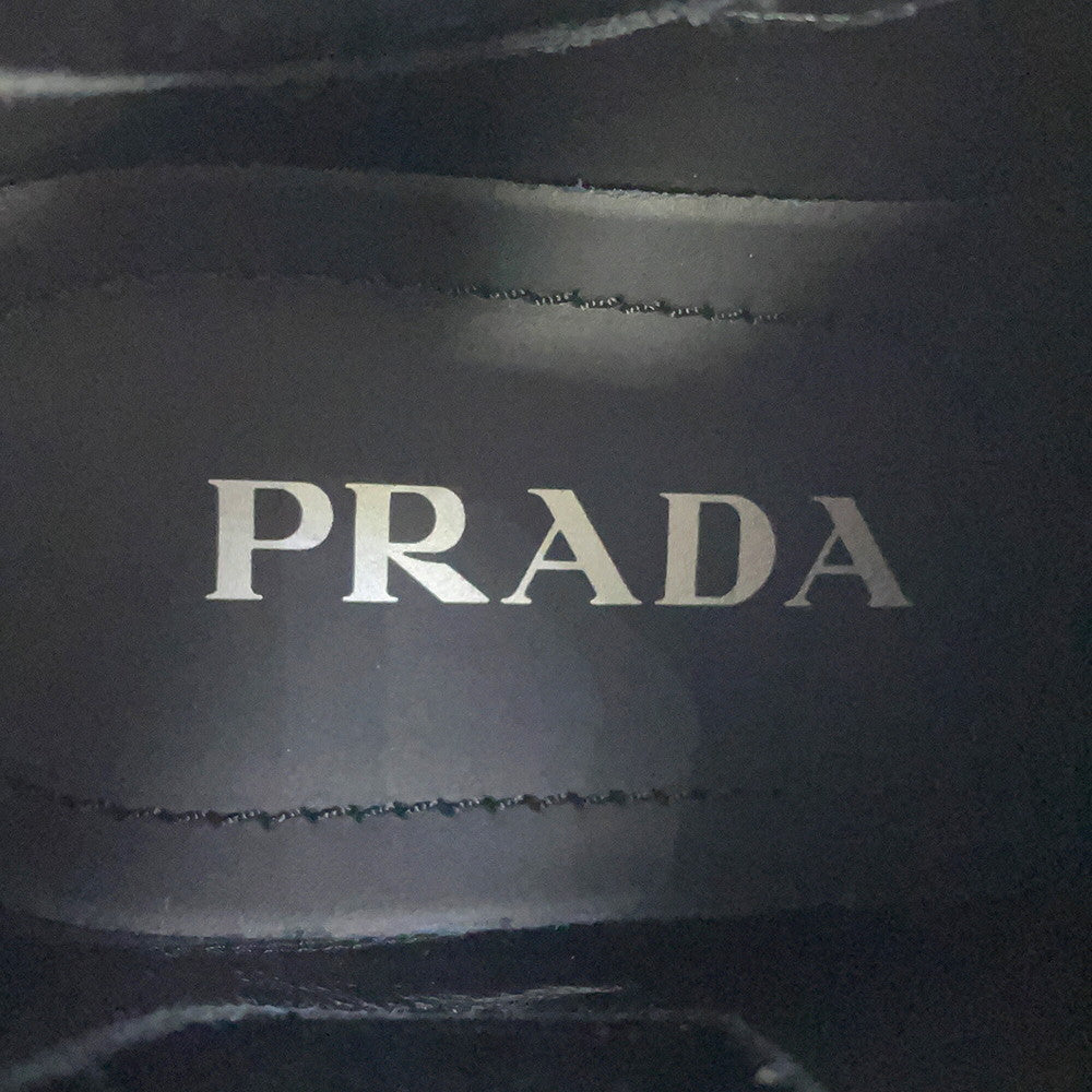 PRADA Monolith Side Gore Boots Black1T725L Leather Rubber Size 35H