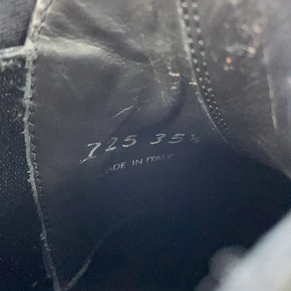 PRADA Monolith Side Gore Boots Black1T725L Leather Rubber Size 35H