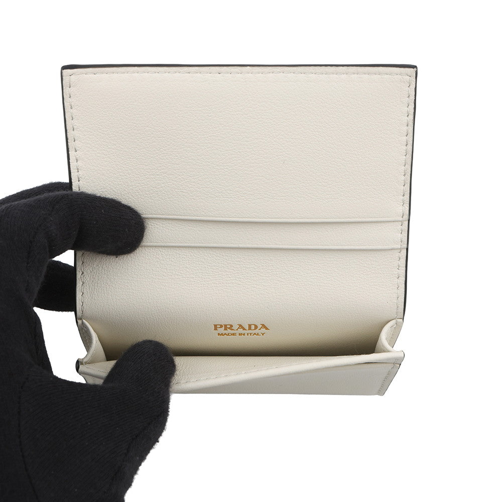 PRADA Card Case White1MC110 Leather