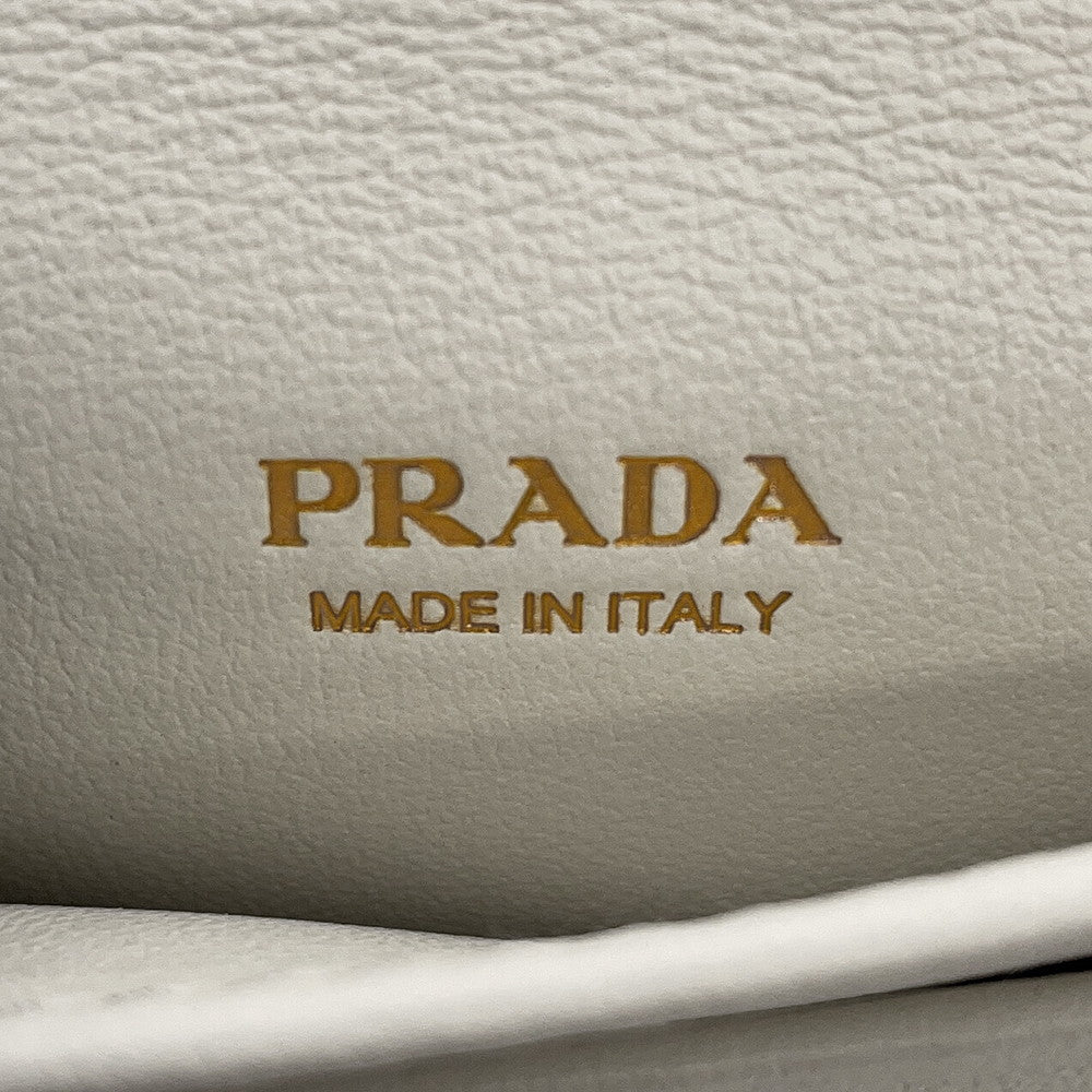 PRADA Card Case White1MC110 Leather