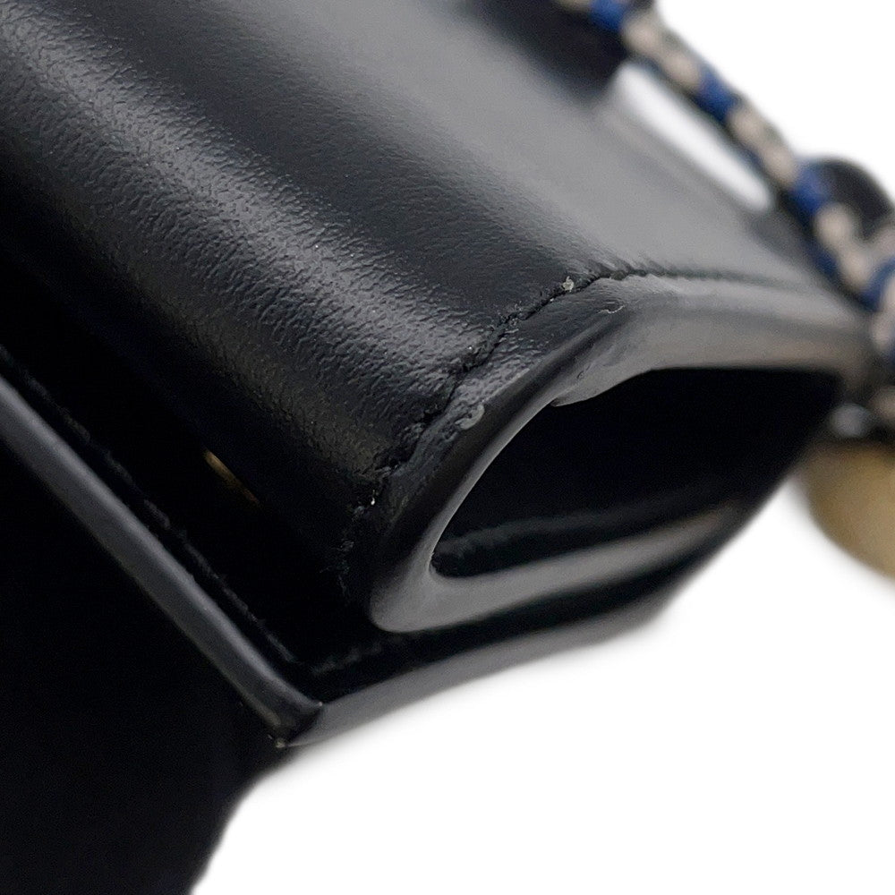 PRADA Wallet with Shoulder Strap Black1MT027 Leather