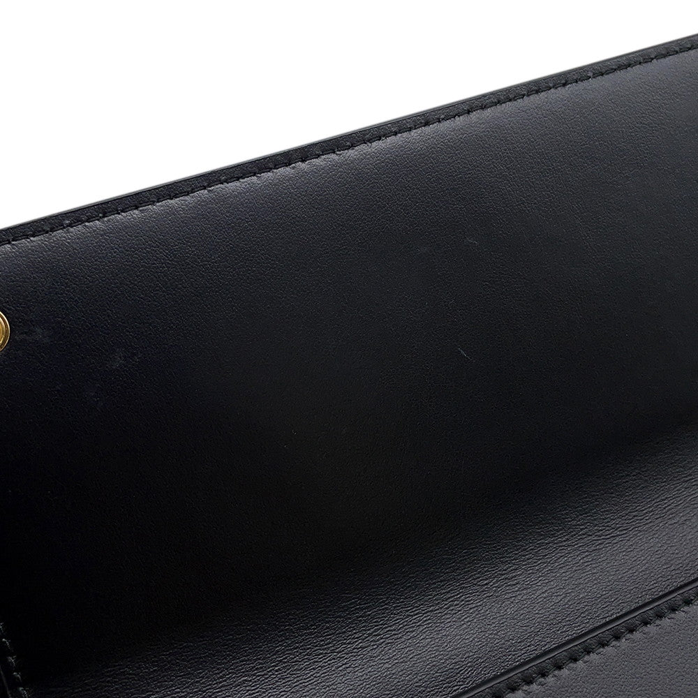 PRADA Wallet with Shoulder Strap Black1MT027 Leather