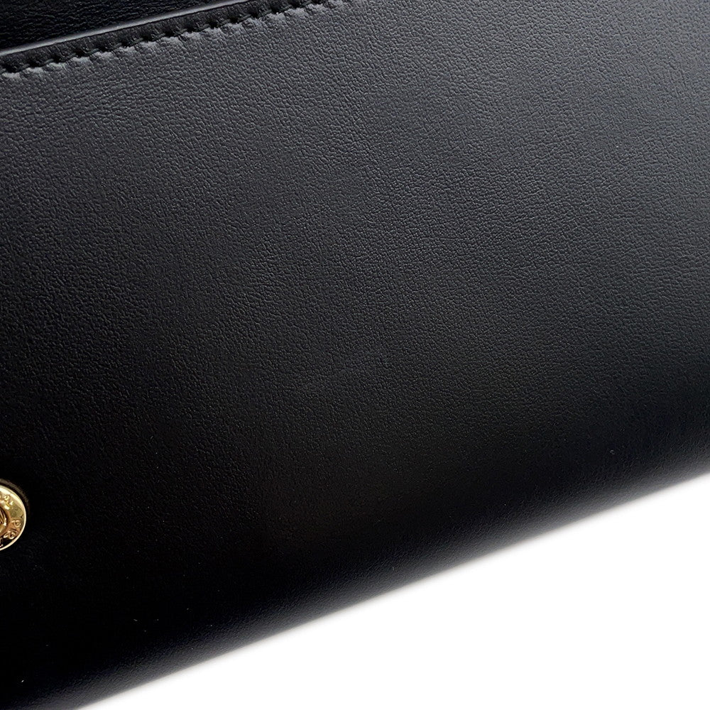 PRADA Wallet with Shoulder Strap Black1MT027 Leather
