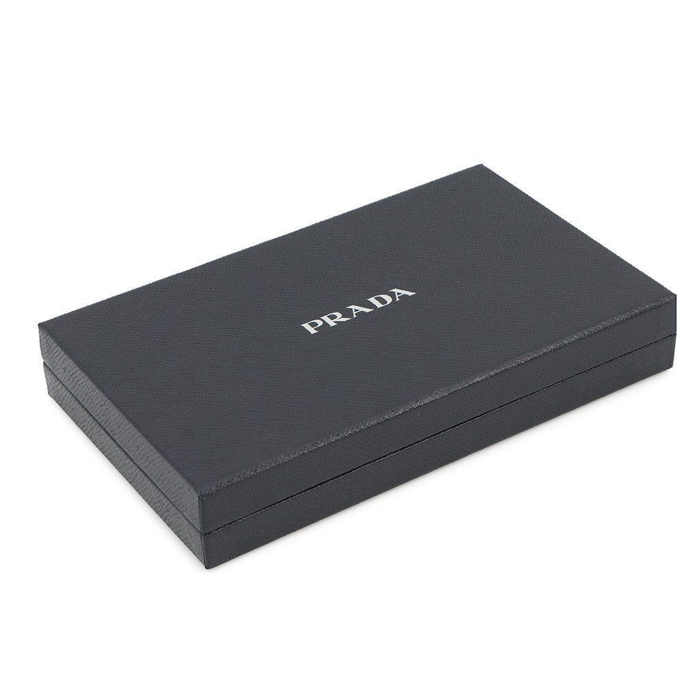 PRADA Wallet with Shoulder Strap Black1MT027 Leather