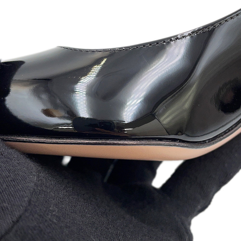 PRADA Slingback Pumps Black1I173N Patent Leather Size 36