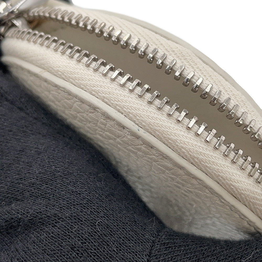 PRADA Triangle logo Coin purse White1MM006 Leather