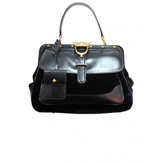 Gucci black velvet handbag