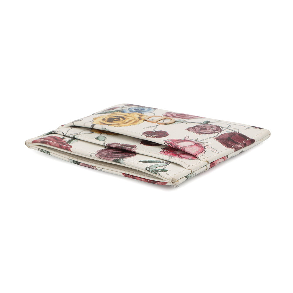 Dior Dior Caro Card Case Beige/Multicolor Calf Leather