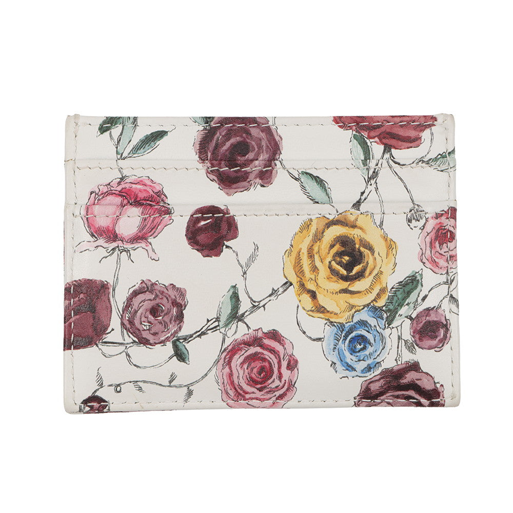 Dior Dior Caro Card Case Beige/Multicolor Calf Leather