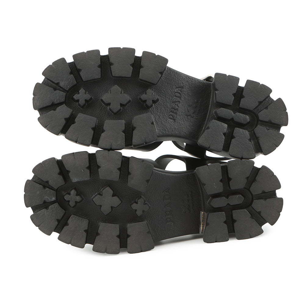 PRADA Monolith Sandals Black1X382N Rubber Size 38