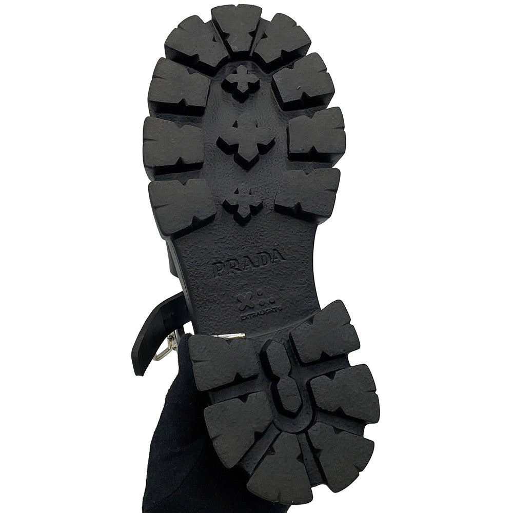 PRADA Monolith Sandals Black1X382N Rubber Size 38