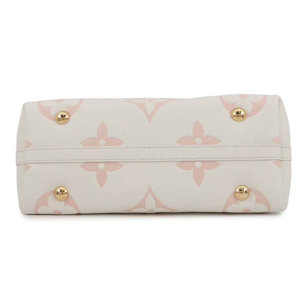 LOUIS VUITTON Carryall Zip NM White/PinkM24141 Bicolor Monogram Empreinte Leather Size PM
