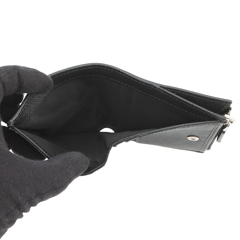 PRADA Re-Nylon Compact Wallet Black2ML049 Nylon/Leather