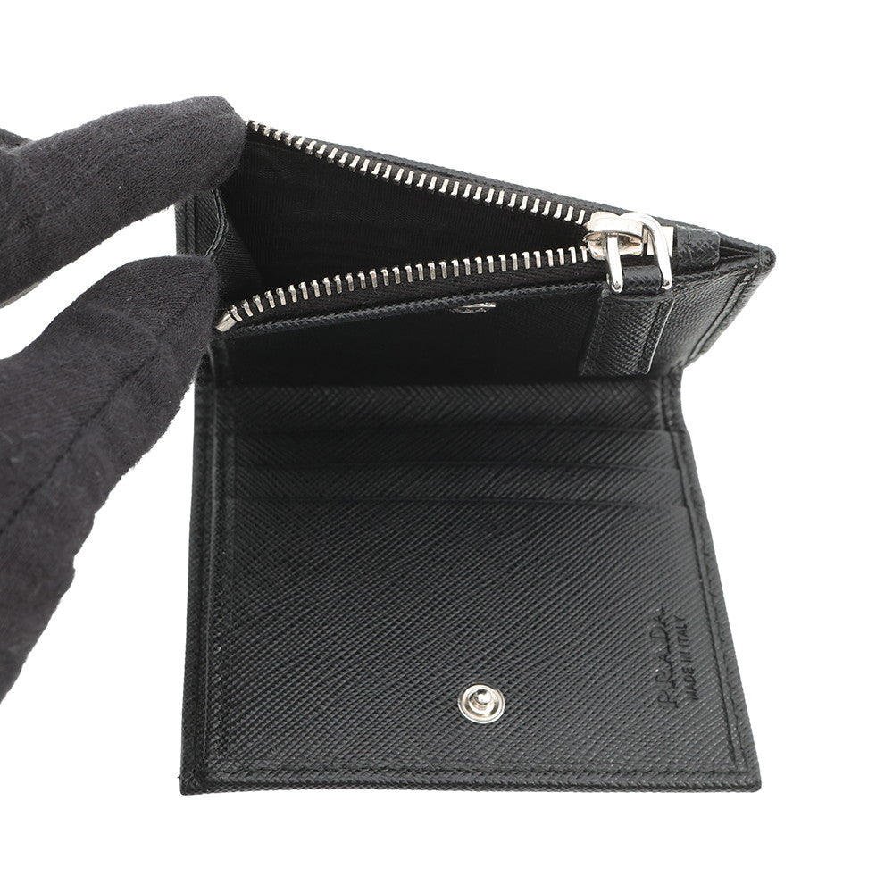PRADA Re-Nylon Compact Wallet Black2ML049 Nylon/Leather