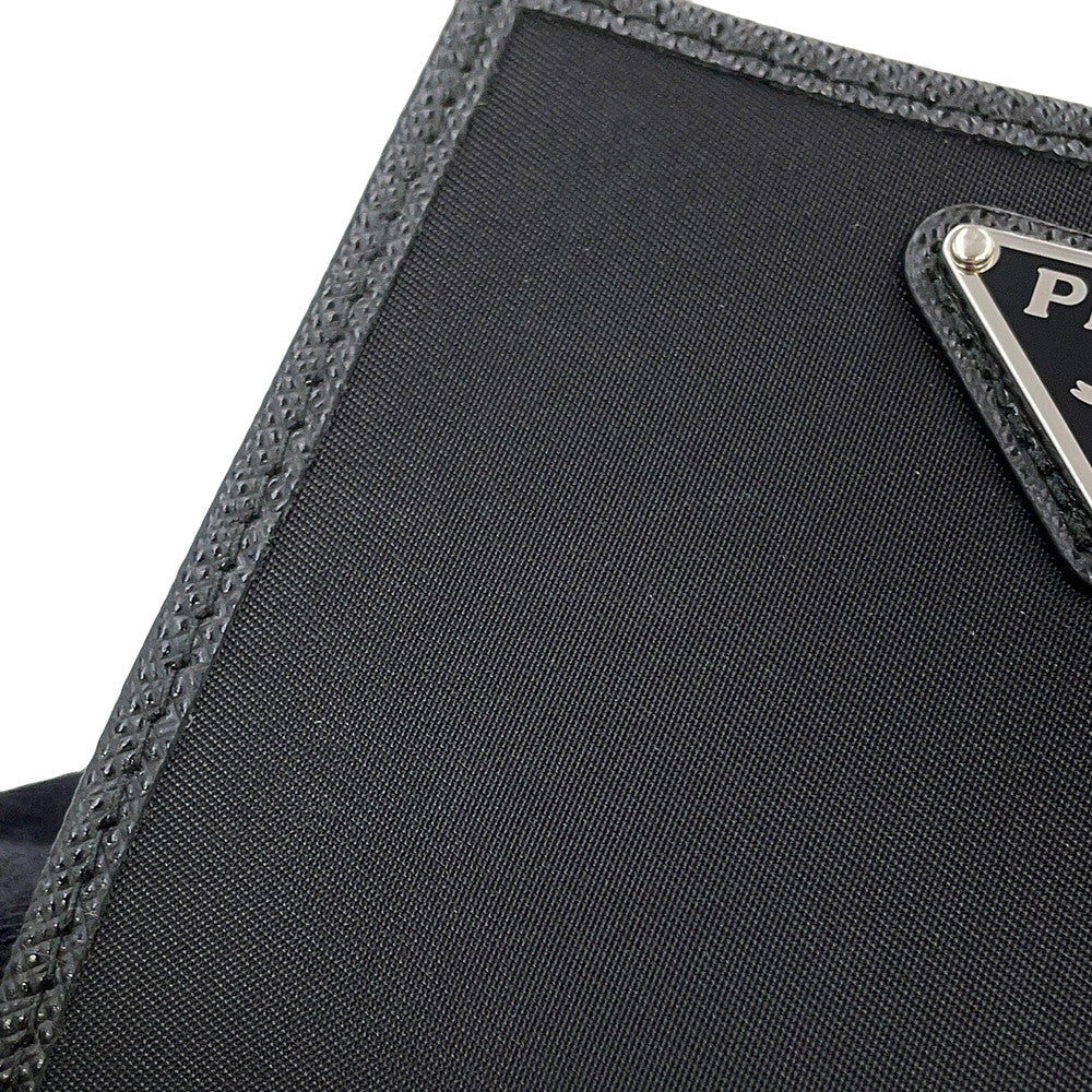 PRADA Re-Nylon Compact Wallet Black2ML049 Nylon/Leather