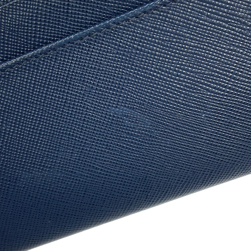 PRADA triangle logo long wallet Blue1MH132 Saffiano LeatherLeather