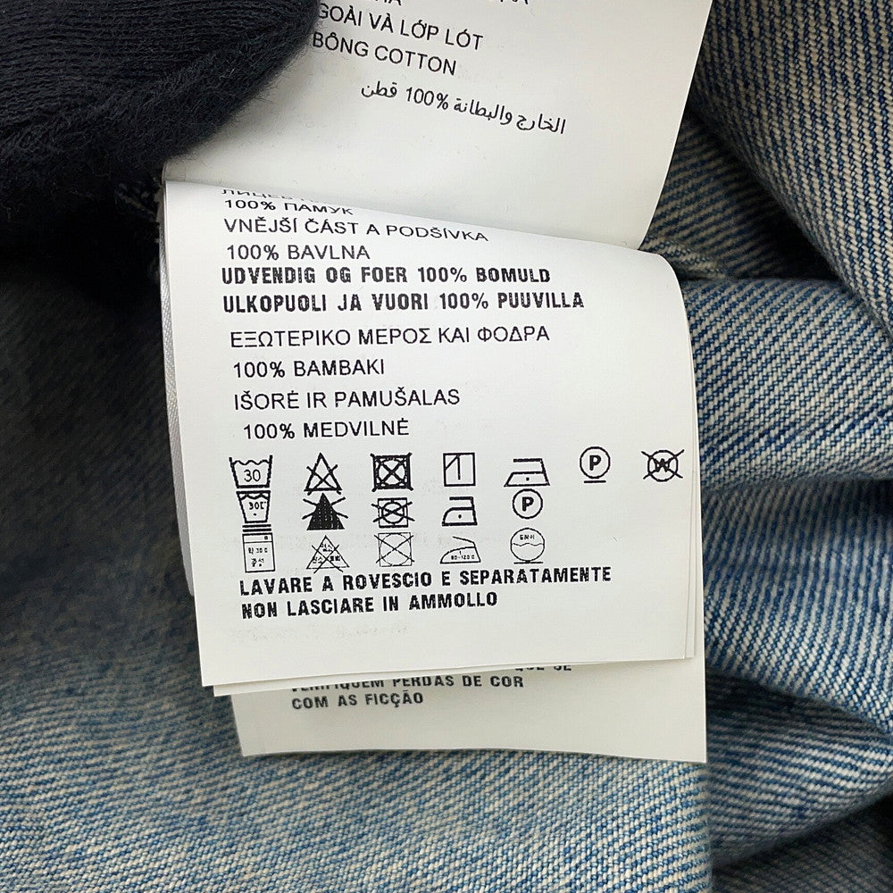 PRADA Triangle logo denim dress Size 36 BlueGFA135 Cotton100%