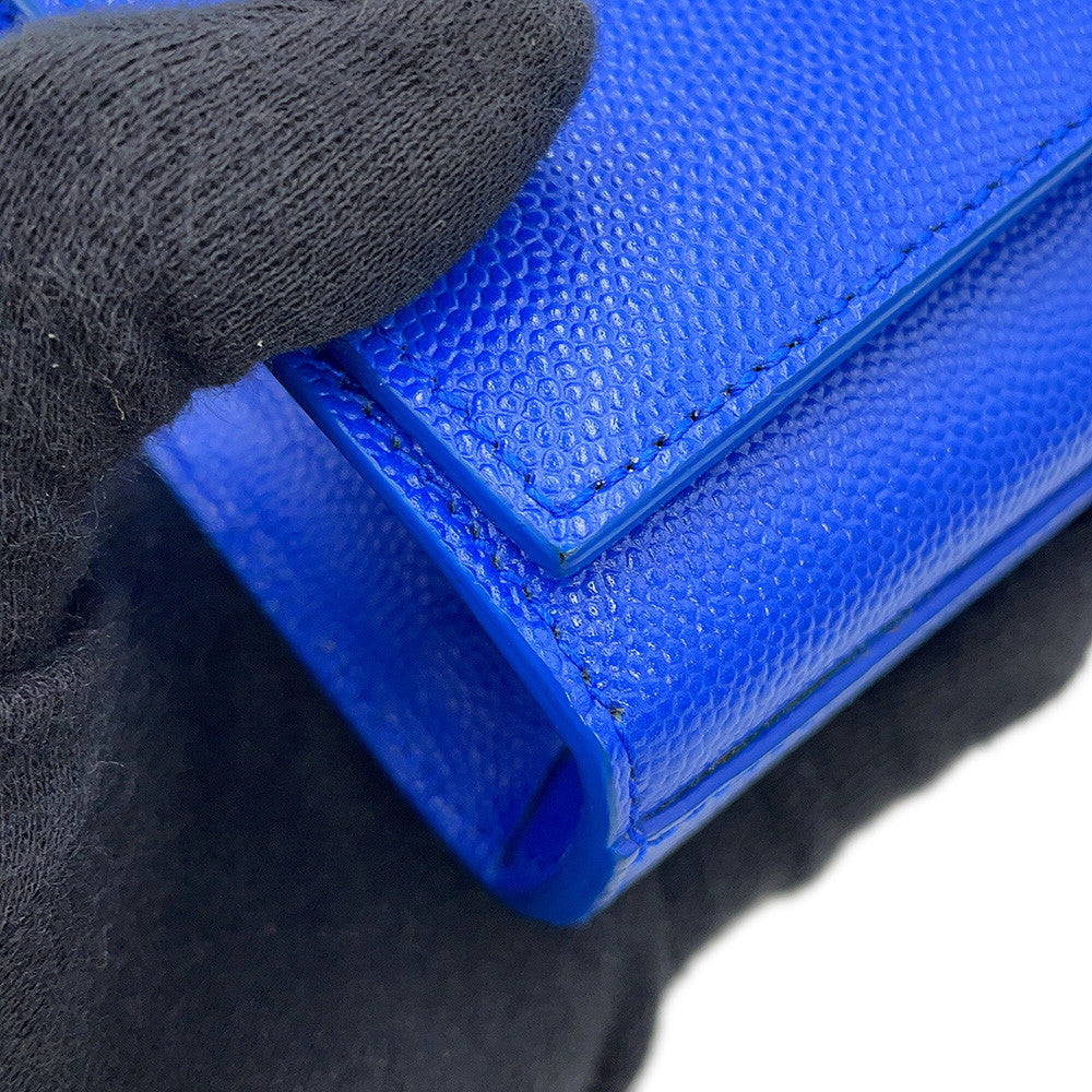 SAINT LAURENT PARIS Kate Shoulder Bag Blue354121 Leather