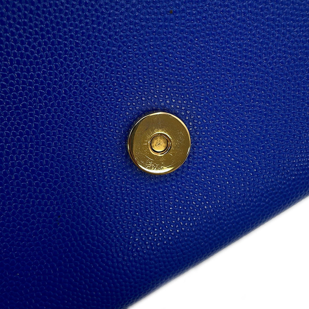 SAINT LAURENT PARIS Kate Shoulder Bag Blue354121 Leather