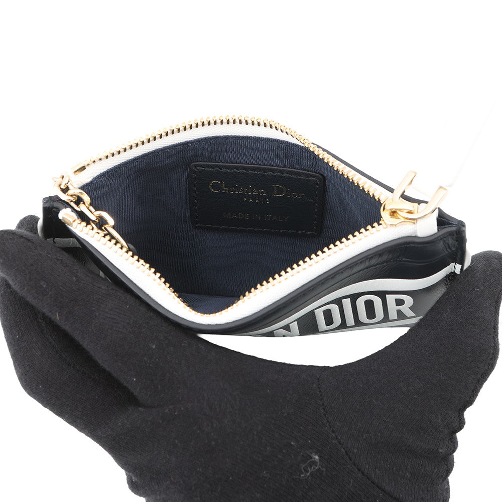 Dior Vibe Key & Coin Purse Navy/WhiteS6214OSGQ Leather