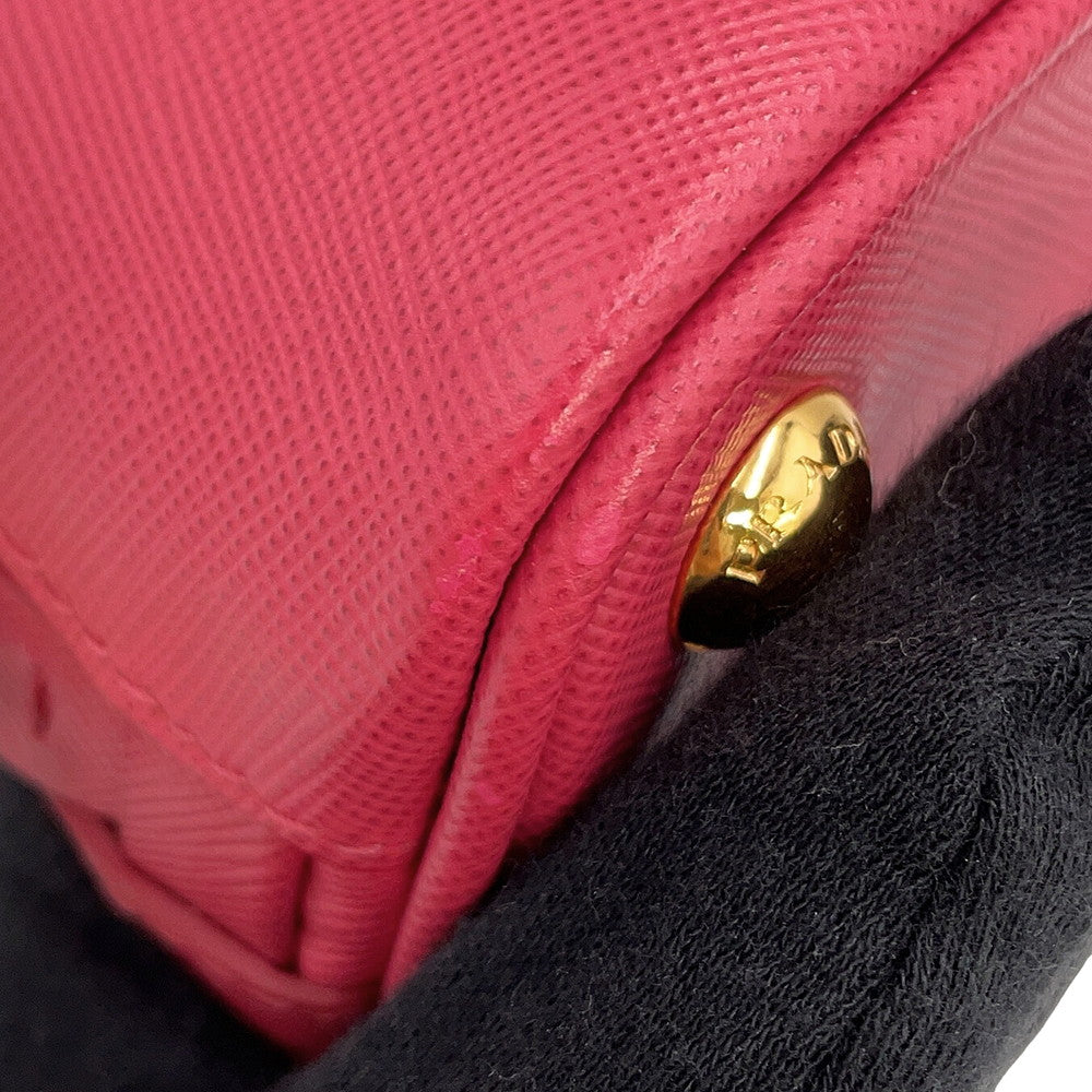 PRADA Saffiano Leather 2-Way Mini Handbag Pink1BH851 Leather