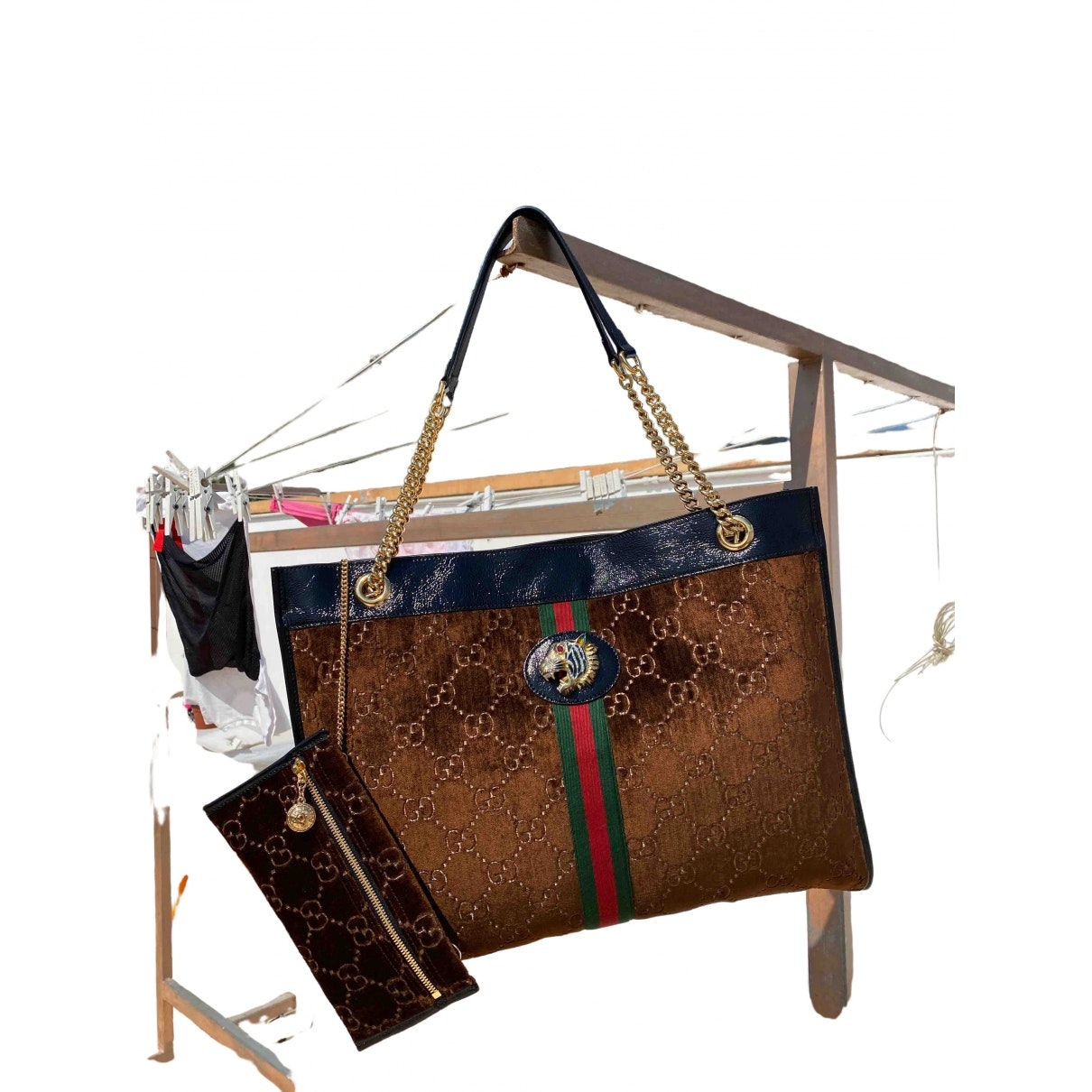 Gucci rajah  velvet handbag