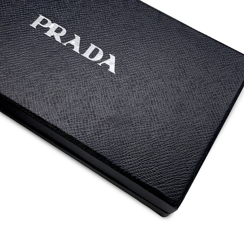 PRADA Zip Around Heart Rose Black/Pink1ML506 Leather