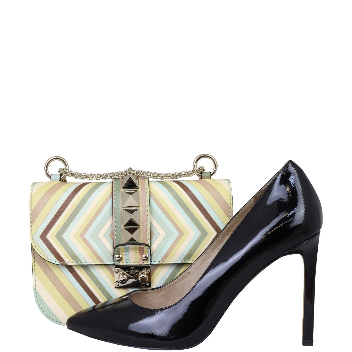 Valentino 1975 Glam Lock Small Shoulder Bag