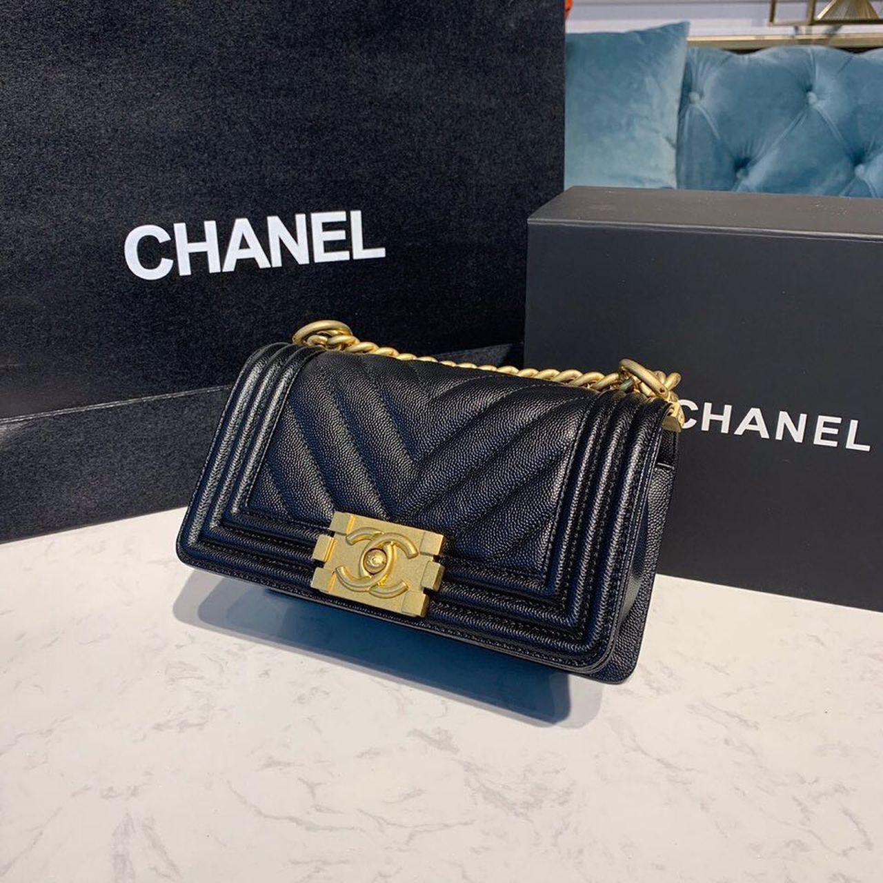 CHLMini Boy HandBag Black For Women, Women’s HandBag, Shoulder And Crossbody Bags 7.8in/20cm