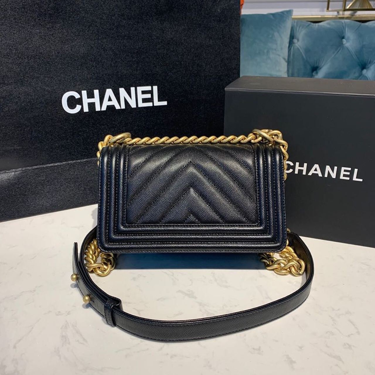 CHLMini Boy HandBag Black For Women, Women’s HandBag, Shoulder And Crossbody Bags 7.8in/20cm