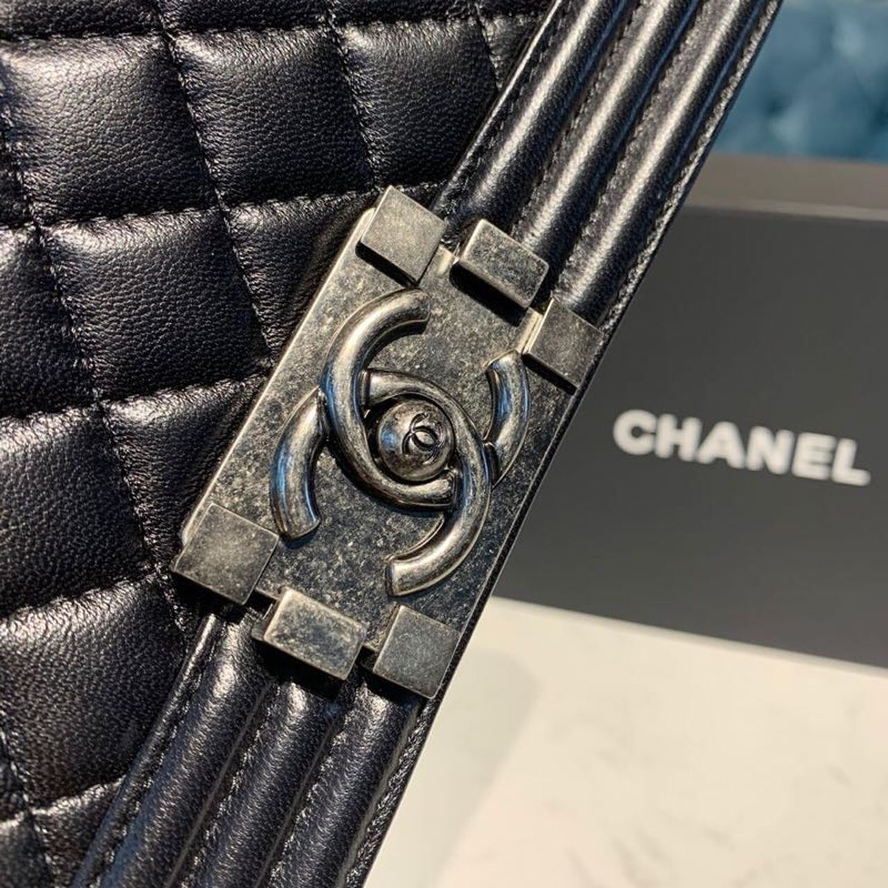 CHLSmall Boy Handbag Silver Hardware Black For Women, Women’s Bags, Shoulder And Crossbody Bags 7.8in/20cm A67085