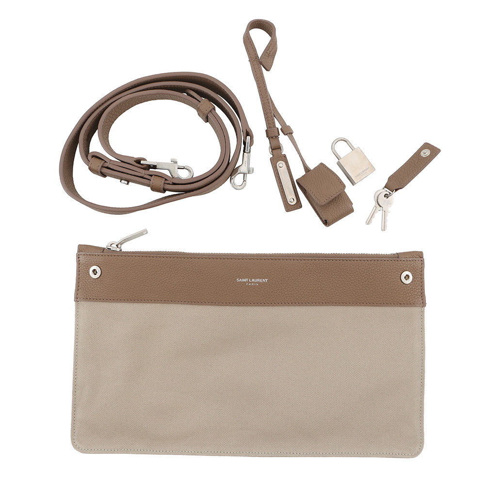 SAINT LAURENT PARIS Sac de Jules Souple Taupe Grey464960 Leather