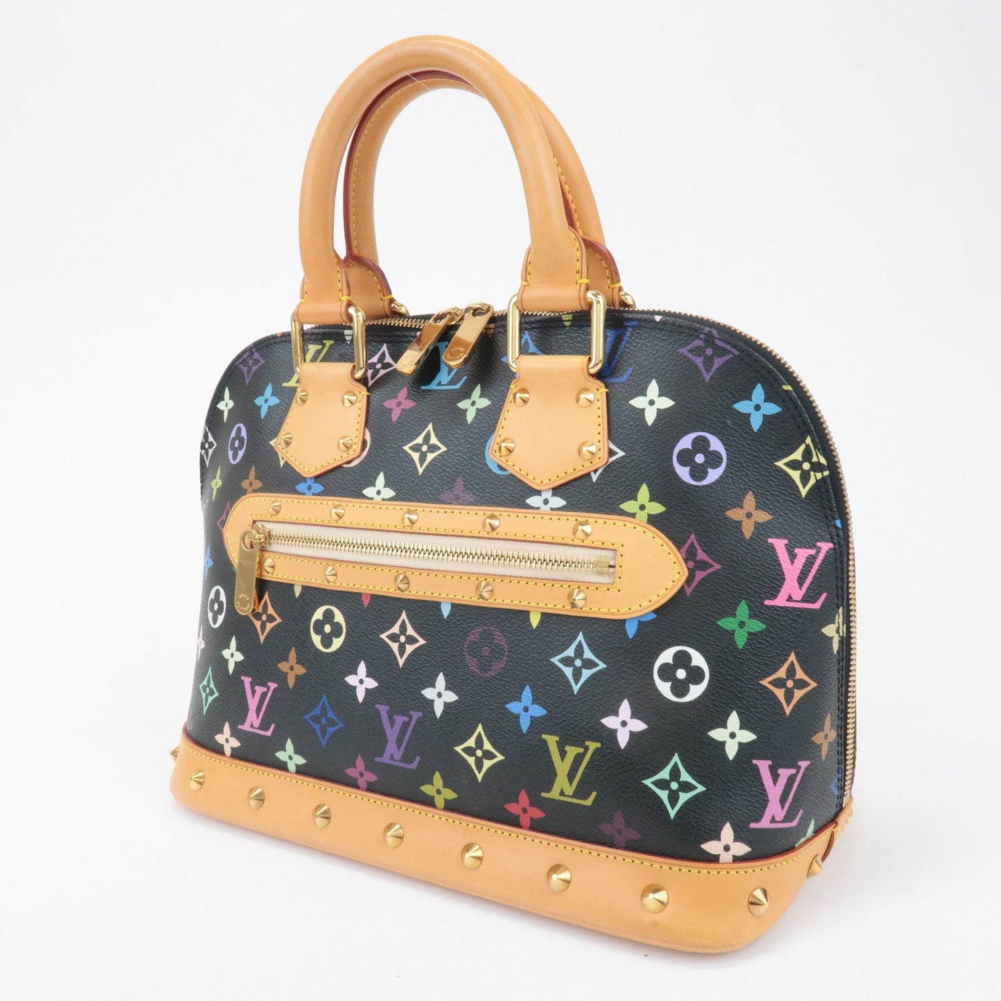 Louis Vuitton Monogram Multicolor Alma Hand Bag Noir M92646