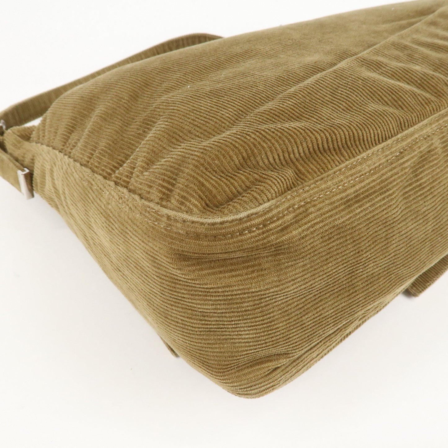 FENDI Corduroy Shoulder Bag Hand Bag Brown  d
