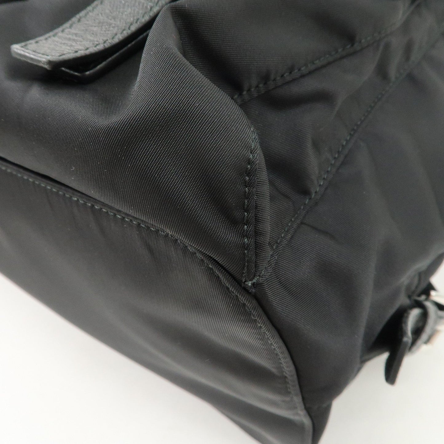PRADA Re-Nylon Triangle Logo Nylon Leather Back Pack NERO 1BZ811  d