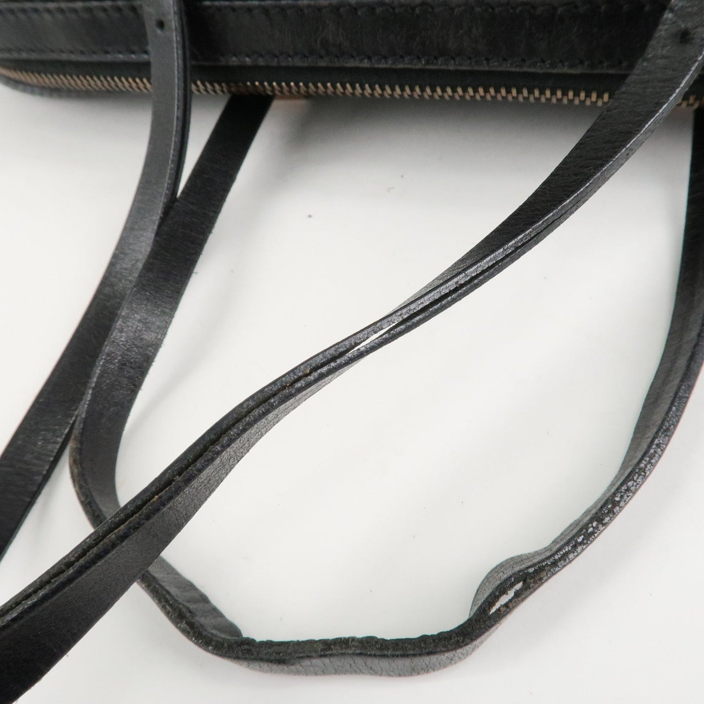 FENDI Zucchino Canvas Leather Hand Bag Brown Black 8BL006  d