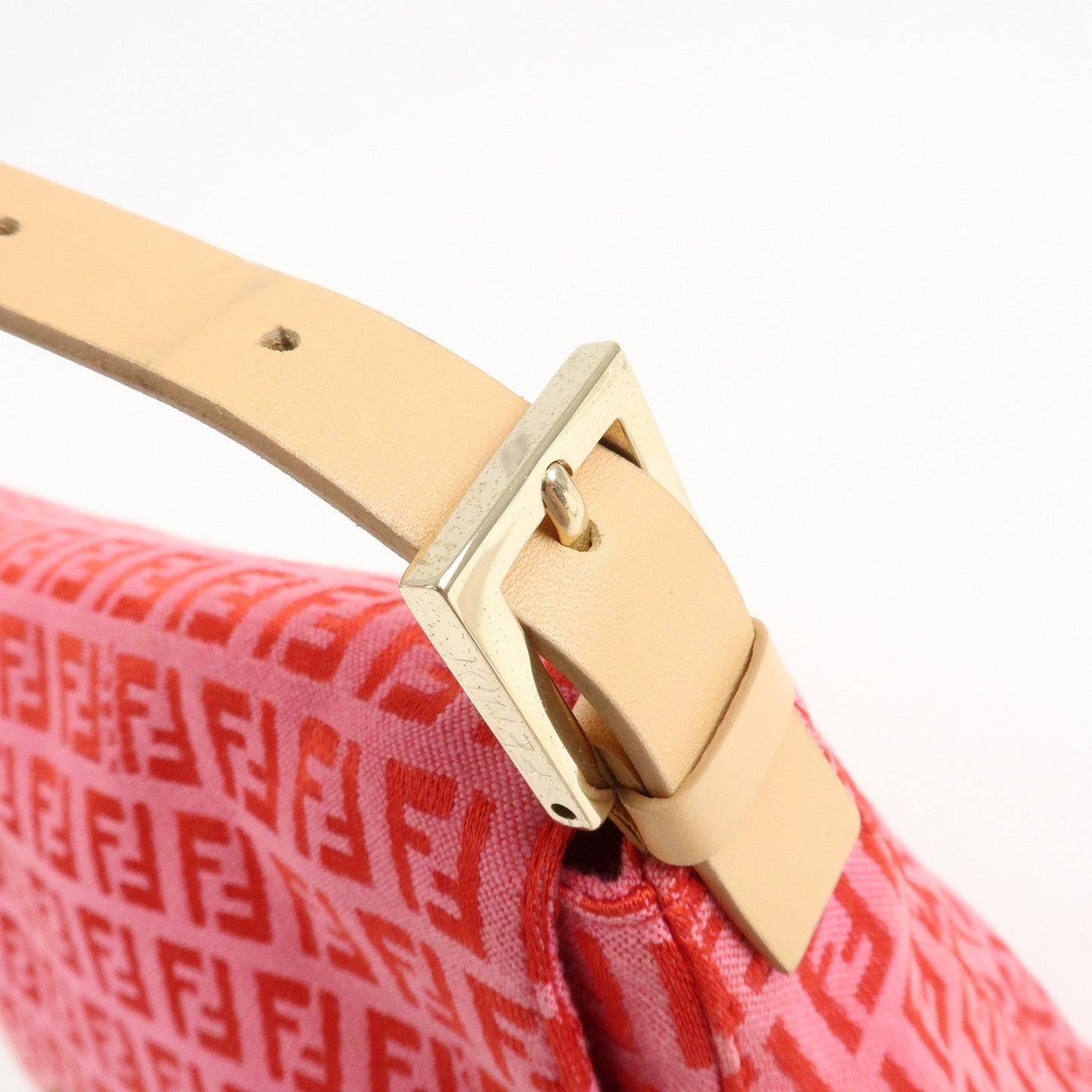 FENDI Mamma Baguette Zucchino Canvas Leather  Shoulder Bag 8BR001  d
