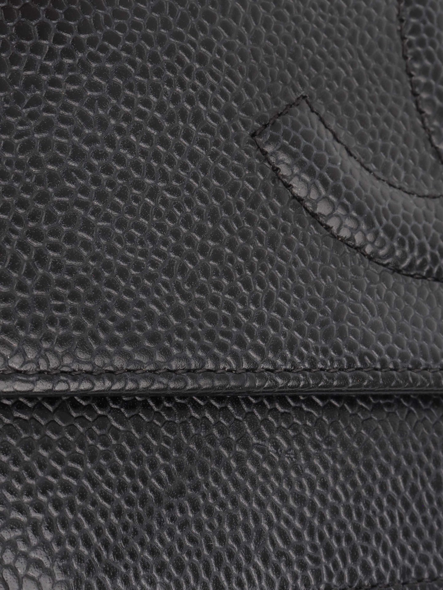 Chanel Black Caviar Wallet on Chain.