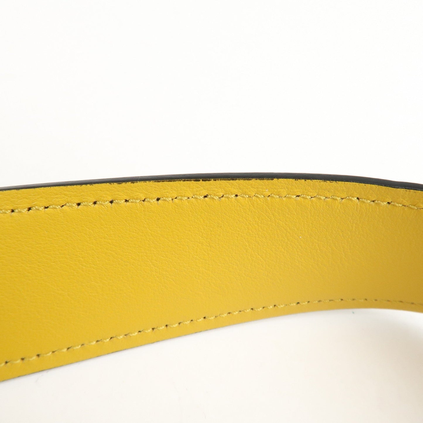 PRADA Leather Palmtree Pattern Shoulder Strap Black  d