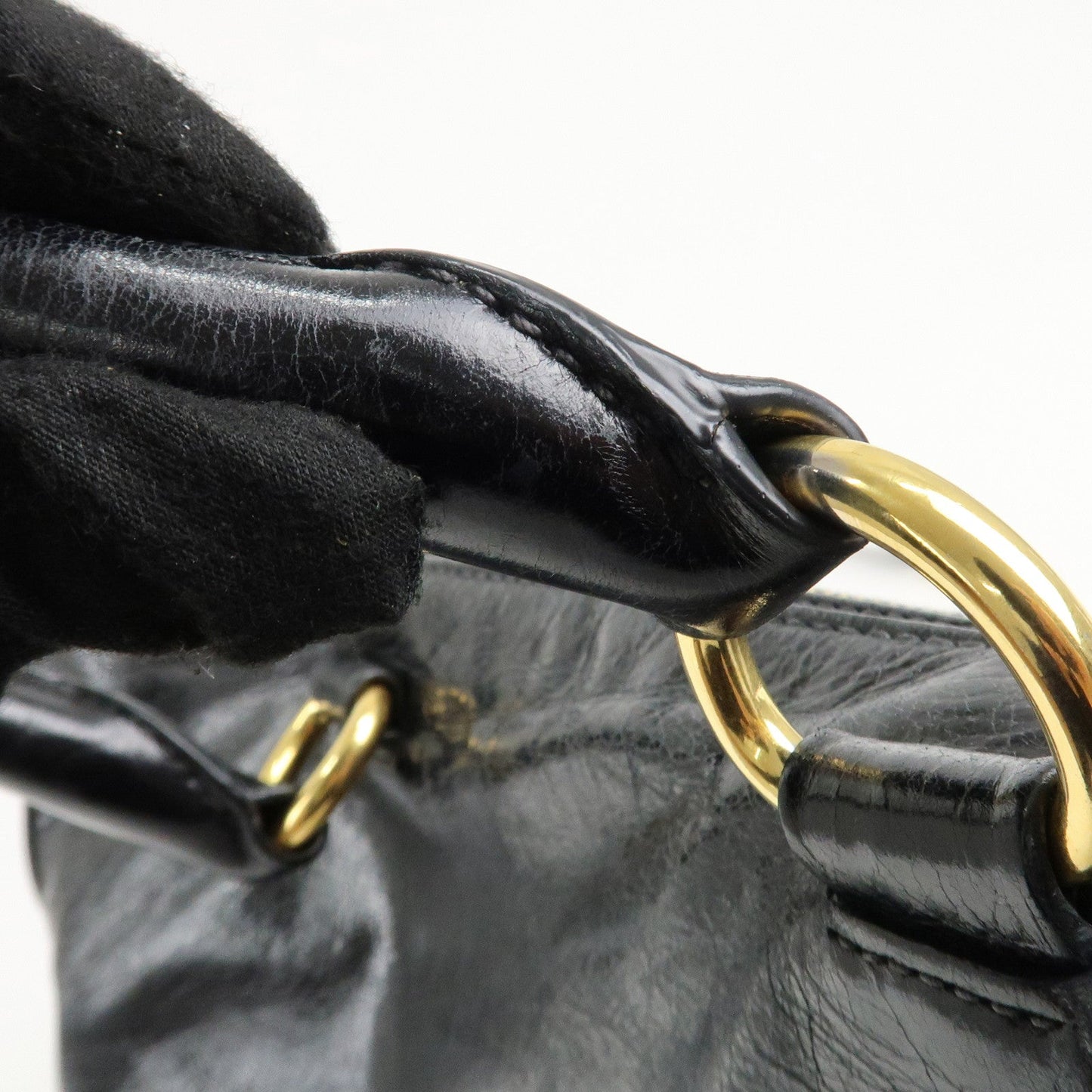 PRADA Leather 2Way Hand Bag Shoulder Bag Black BN2324  d