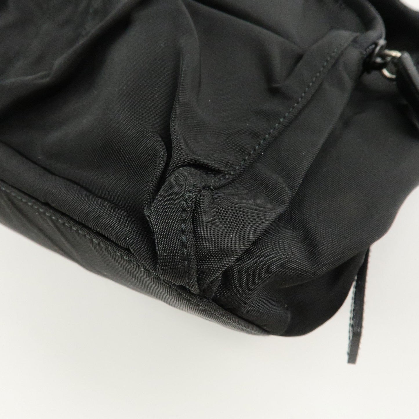 PRADA Triangle Logo Nylon Leather Back Pack Black B5885  d