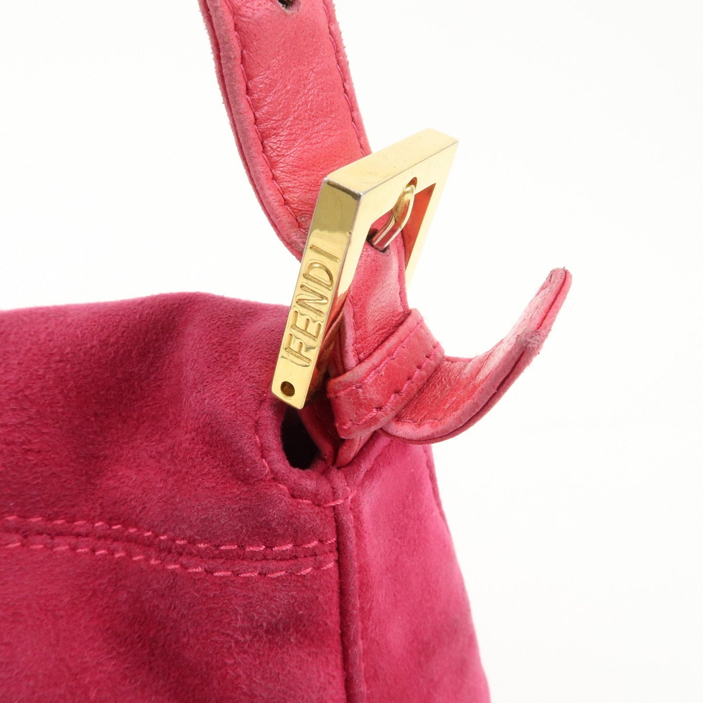 FENDI Mamma Baguette Suede Leather Shoulder Bag 26325  d