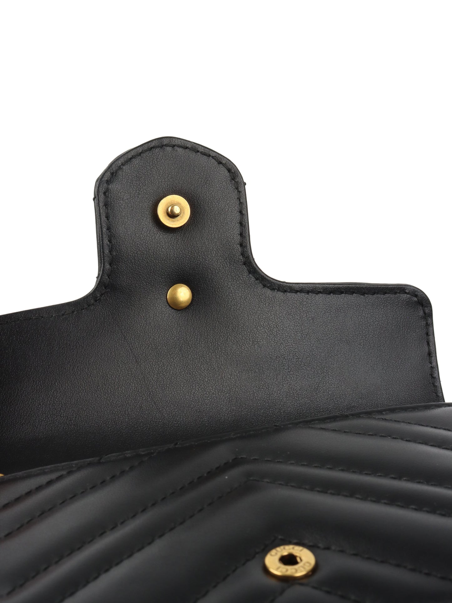 Gucci Black Super Mini Marmont Bag.