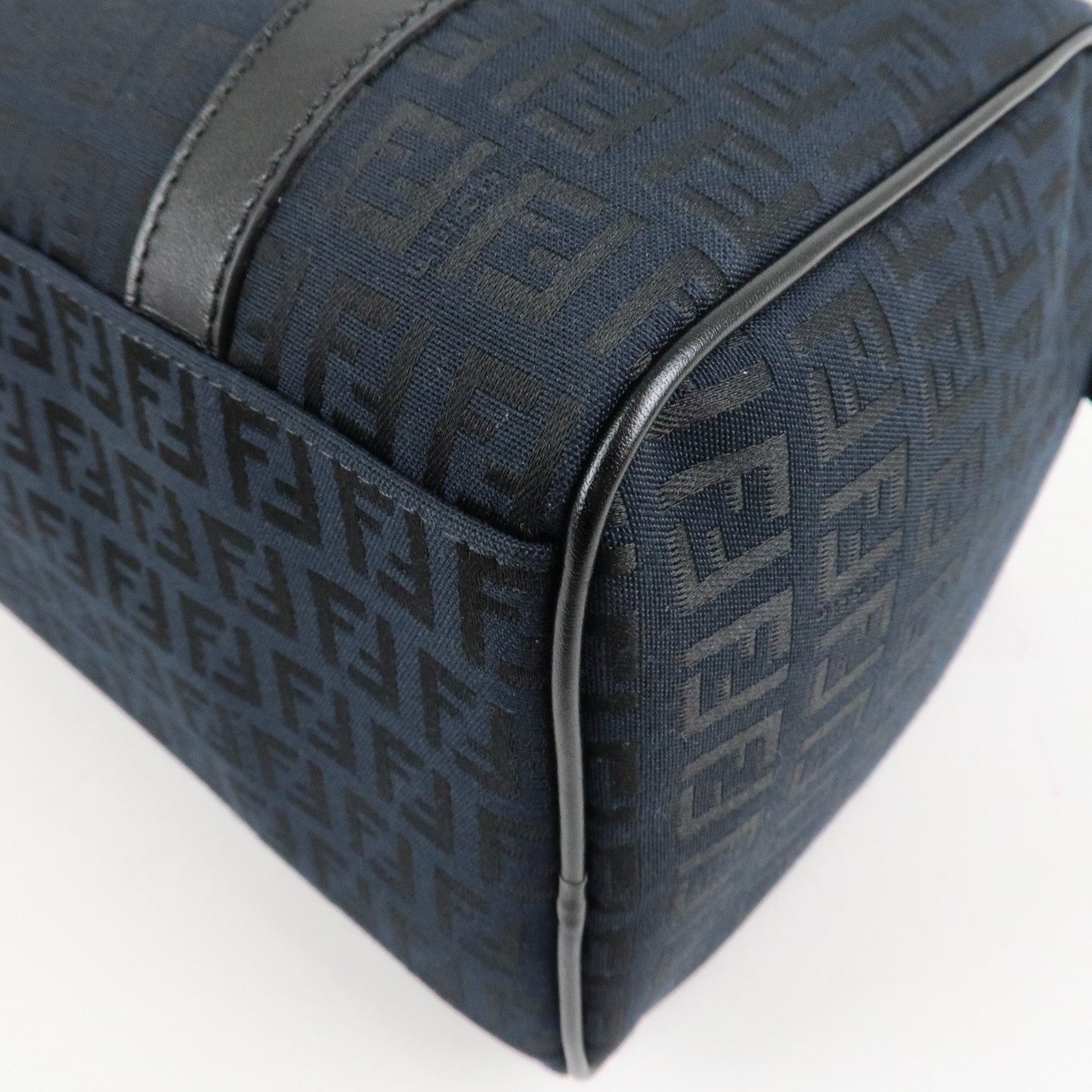 FENDI Zucca PVC Enamel Mini Boston Bag Black 8BL068  d