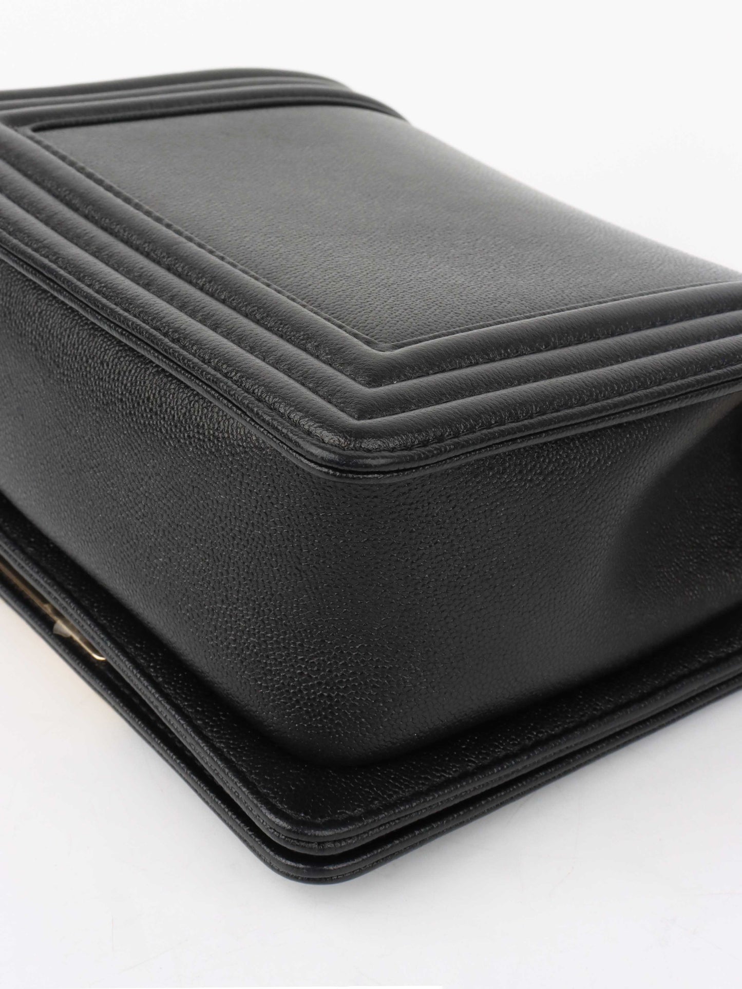 Chanel Black Mini Boy Bag in Calfskin LGHW.