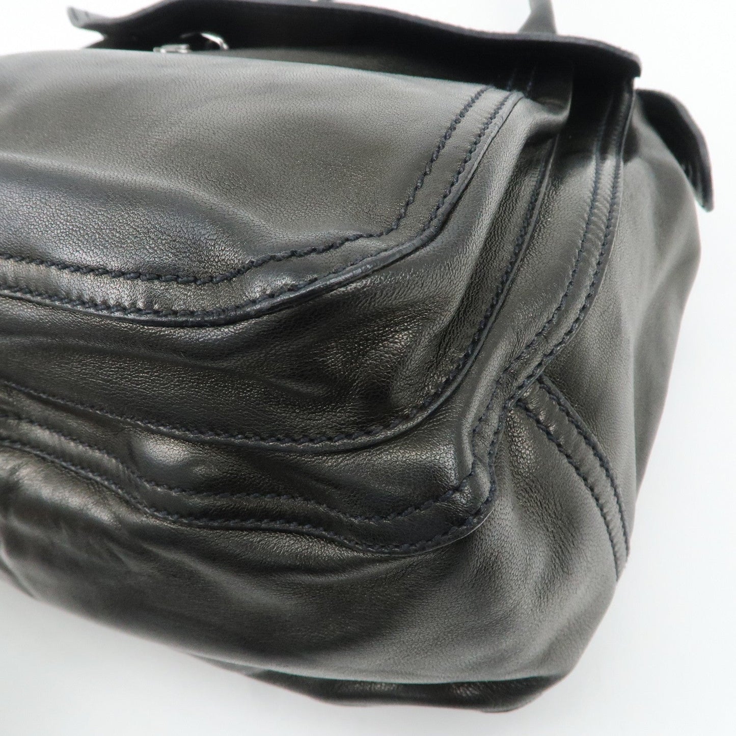 PRADA Leather Tote Bag Black  d