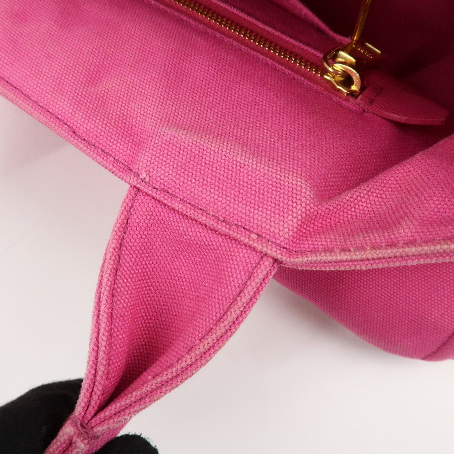 PRADA Canapa Canvas Tote Bag Limited Edition Pink Orange B1877I  d