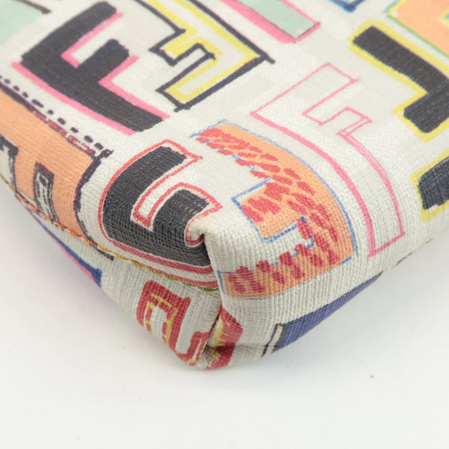 FENDI Zucca Print PVC Chain Accessory Pouch Multicolor 8BR592  d