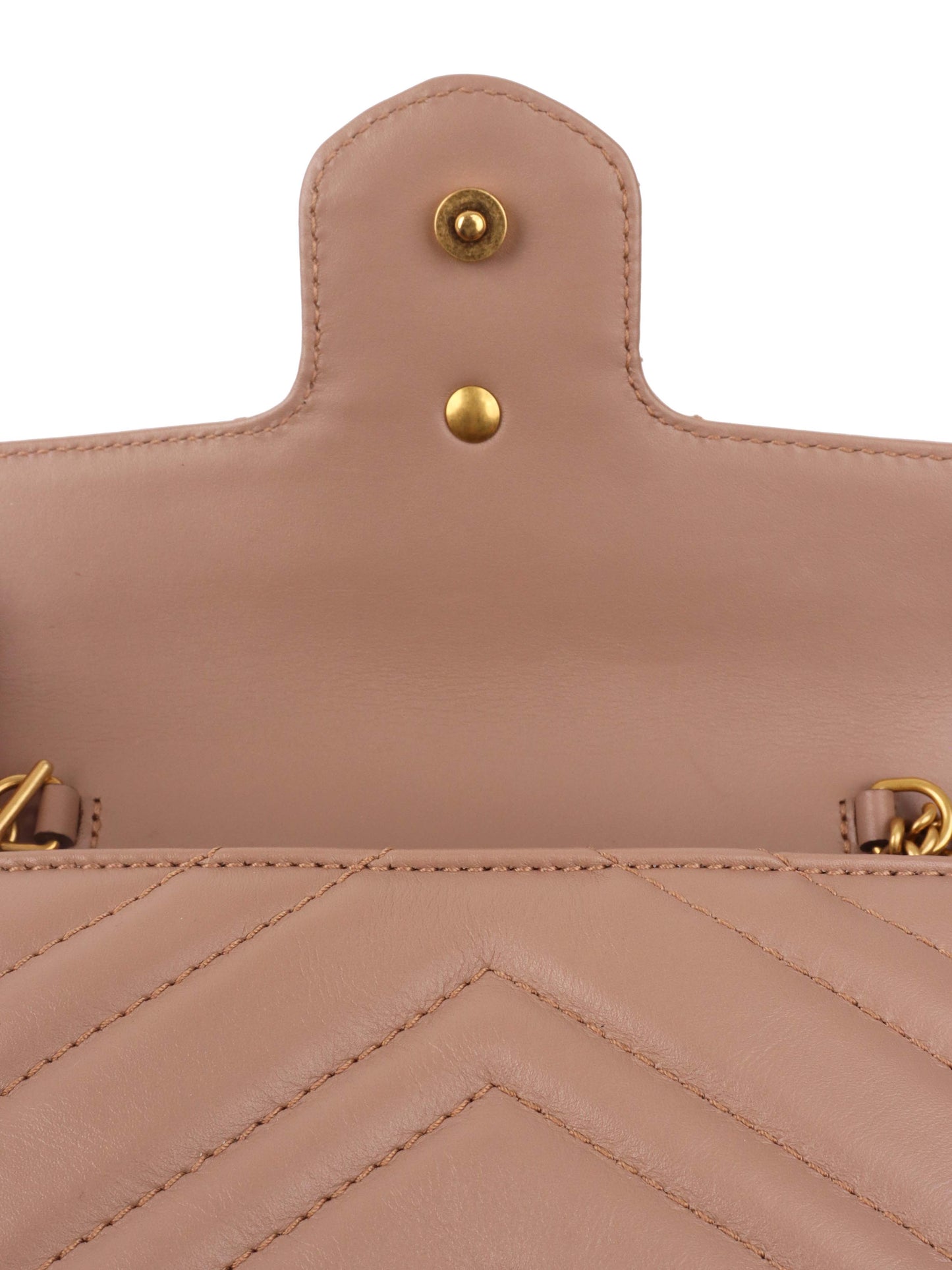Gucci Dusty Pink Super Mini Marmont Matelasse.